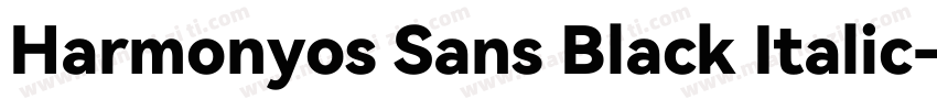 Harmonyos Sans Black Italic字体转换